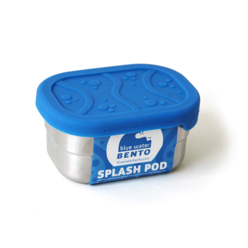 ECOlunchbox Splash Pod â€“ 8?oz Leak?Proof Stainless Steel Snack Container with Seaweed-Embossed Silicone Lid â€“ Plastic?Free, Non?Toxic, Nesting, Dishwasher & Oven Safe - Image 1